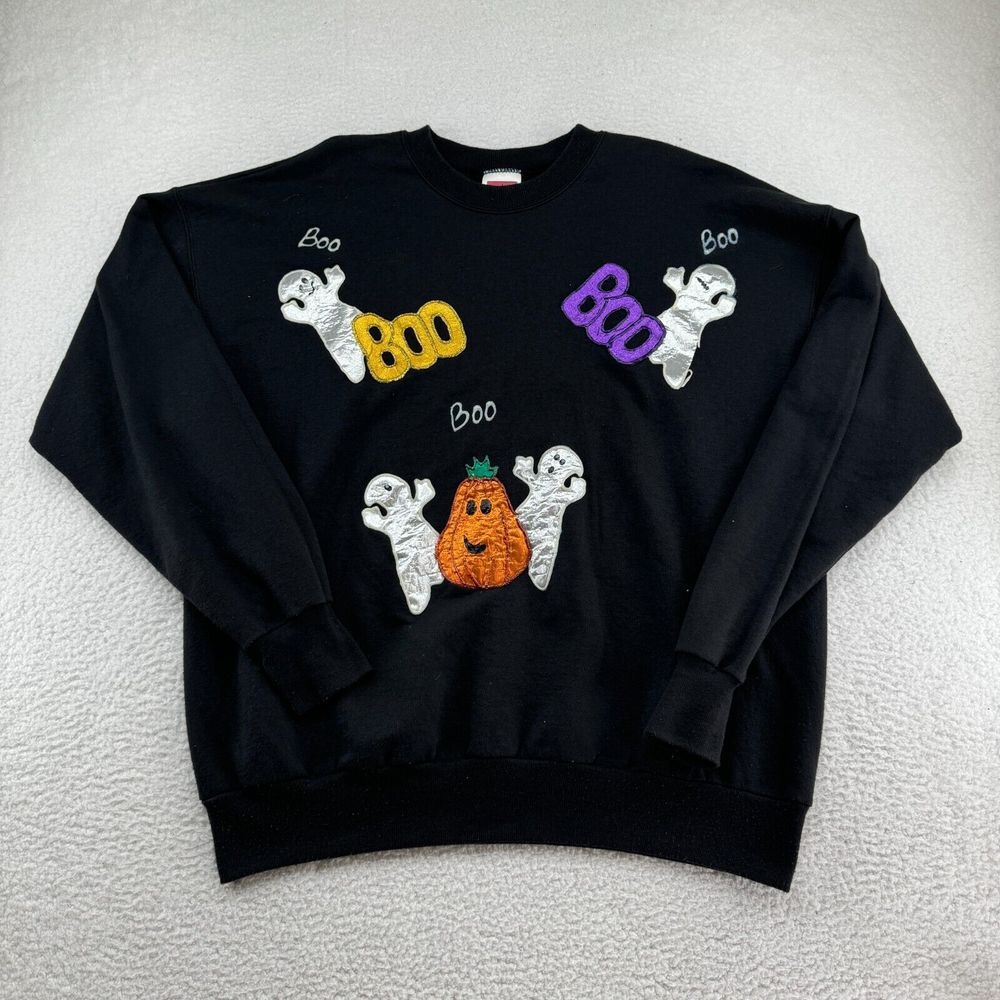 Hanes ComfortBlend Custom Made Halloween Sweatshirt Adult XL Black Crewneck